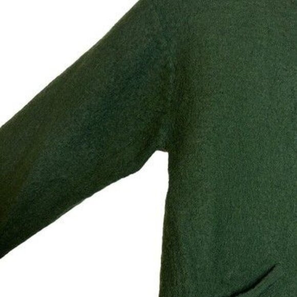 Preswick & Moore 100% Women's Wool Vintage Full Zip Cardigan Sweater Green Small - Picture 7 of 10